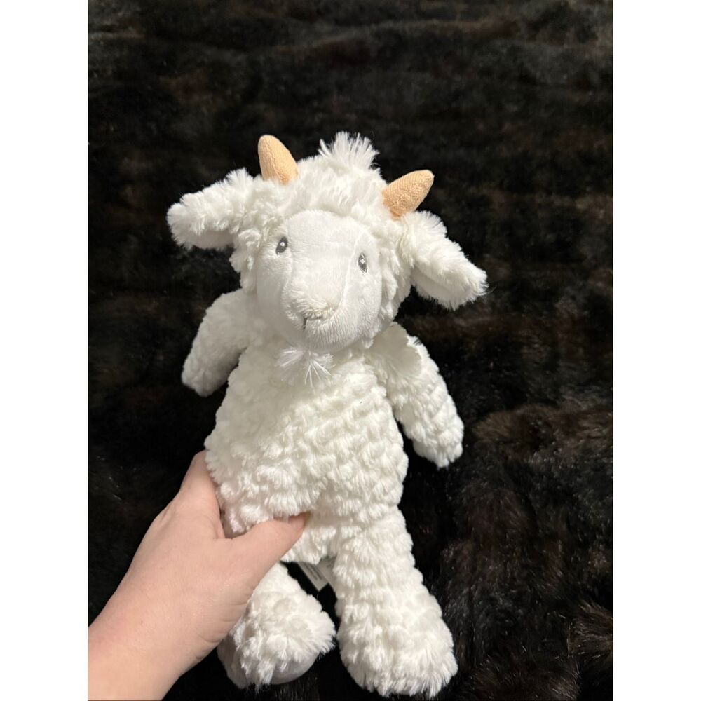 Carters White Billy Goat Plush Baby Toy Stuffed Farm Animal‎ Lovey 67996